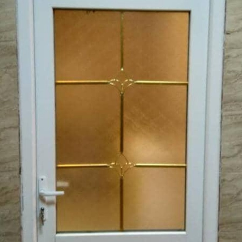 درب upvc با شیشه دکوراتیو
