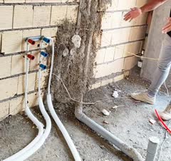 لوله بازکنی و رفع نم و رطوبت همراه با لوله کشی