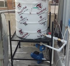 نصب و راه اندازی پمپ با منبع پایه دار