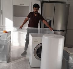 📦 بندی. اثاثیه منزل.  با ضرب گیر. پلاستيک حبابدار. سلفن کارتن