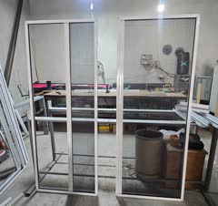 ساخت درب و پنجره پی وی سی و توری پلیسه ای ساده