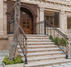 نرده برای پله های ورودی ساختمان