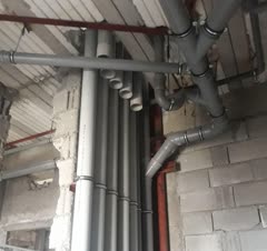 لوله کشی فاضلاب ساختمان پوش فیت خانه سازمانی در امل