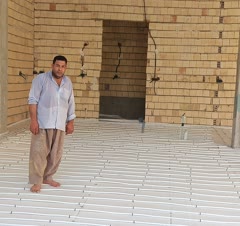 لوله کشی ۵لایه گرمایش از کف ودومی موتورخانه استخر