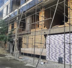 نصب چراغ نمای ساختمان و سیم کشی کامل ۶واحد