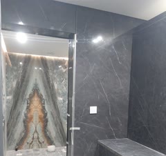 نصب دیوارپوش ماربل شیت در حمام