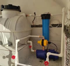 نصب مخزن و پمپ آب فیلتر دار