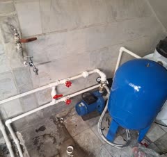 نصب پمپ آب ومخزن