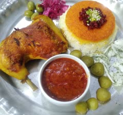 زرشک پلو با مرغ