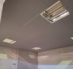 سقف کناف ساده فلت  و چراغ ۶۰در۶۰