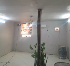 اجرا کناف سقف و طرح دکوراتیو موج دریا روی دیوار