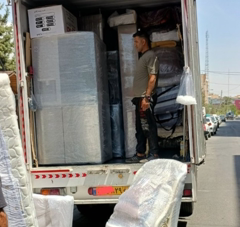 اثاث کشی و جابه جایی بسته بندی کاگر و ماشین خالی کامیون مسقف انواع وانت