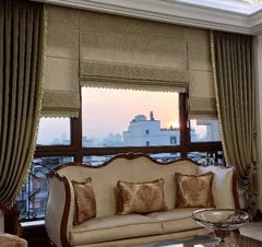 پرده سالن رومن کار شده از پارچه ترک