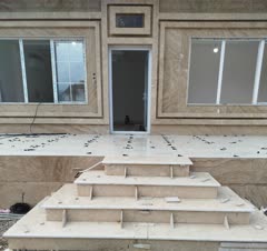 سنگ کاری نما وسرامیک کف و نرده سنگی