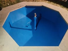 نمونه کار با رنگ استخر