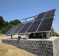 نصب نیروگاه خورشیدی در آمل