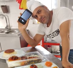 جوجه کباب یبزیجات و کته بیرون بر