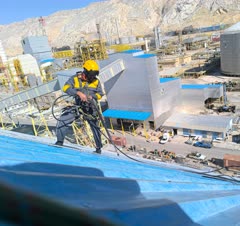 شستشوی سقف های سوله با واتر جت