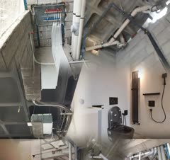 اجرای لوله کشی آب و فاضلاب و نصب استراکچرونصب انواع شیرآلات بهداشتی توکار و روکار و نصب فن کوئل ولوله کشی داکت اسپیلت ولوله کشی گرمایش از کف و رادیاتور