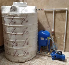 نصب پمپ ومنبع تکفاز