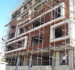 سنگ کاری و آجرنما کاری دیوار چینی