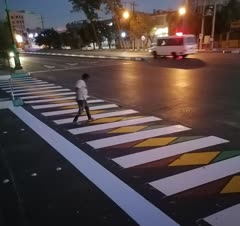 اجرای خط کشی عابر پیاده