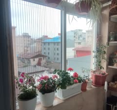 توری پلیسه روی پنجره آلومینیوم