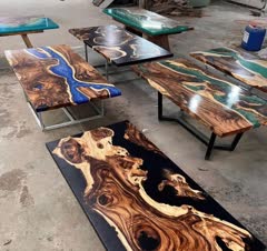 epoxy table میزهای رزینی با چوب