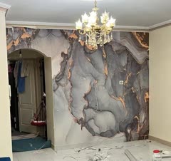 دیوار پذیرایی با طرح شاخه