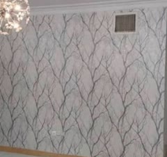 دیوار پذیرایی با طرح شاخه