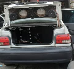 نصب سیستم پراید روی درب صندوق